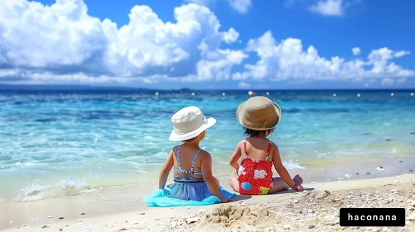 子どもたちの海辺のひととき