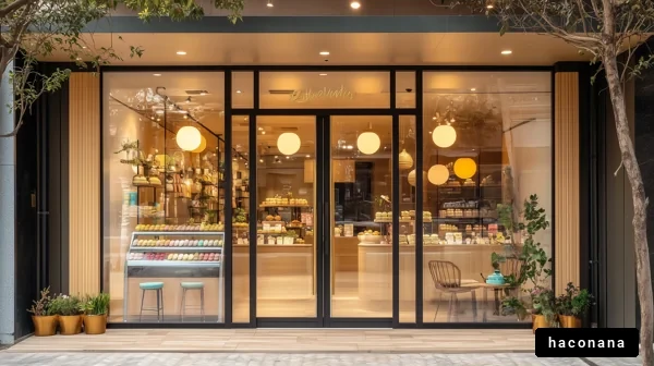 おしゃれなスイーツショップの外観