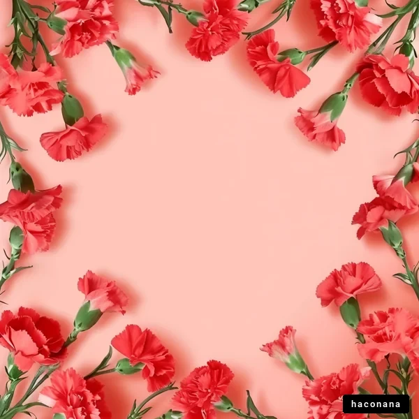 カーネーションの花のフレーム