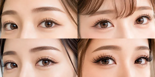 女性の目元アップ比較4種