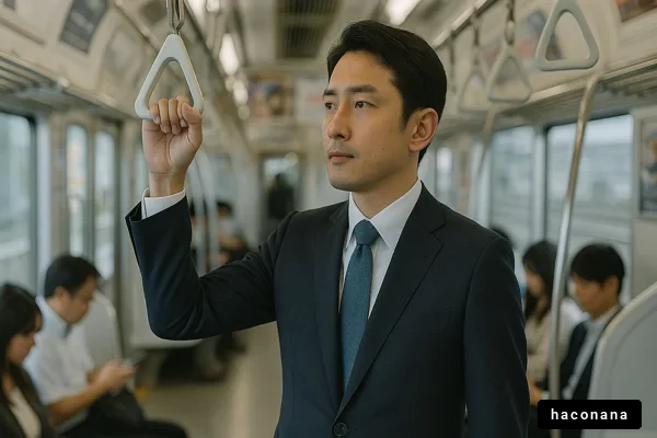 通勤中のビジネスマン