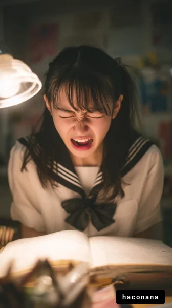 勉強に苦しむ学生