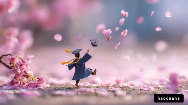 卒業を祝う瞬間