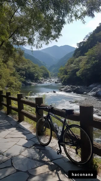 自転車と美しい風景