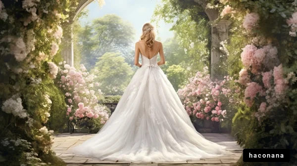 華やかな白のウェディングドレス