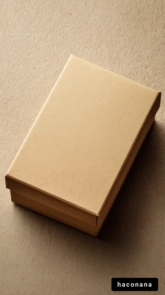 シンプルなクラフトボックス