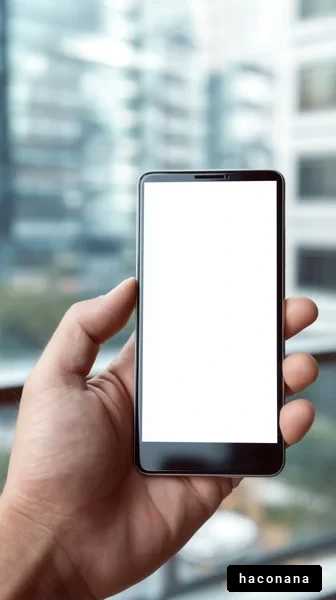 スマホを持つ手のシルエット