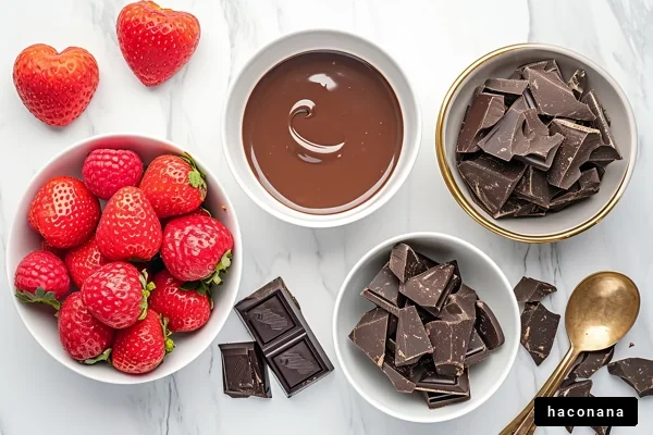 イチゴとチョコレートの盛り合わせ