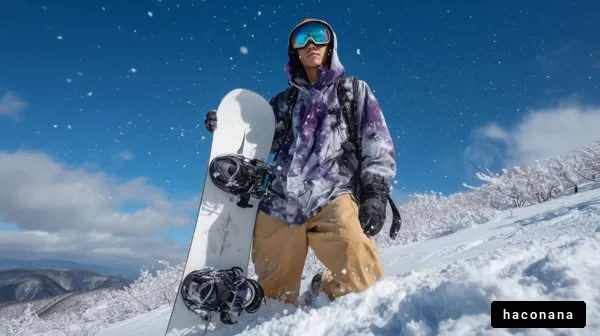 雪山でのスノーボード