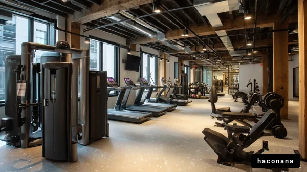 モダンなジムの内部風景