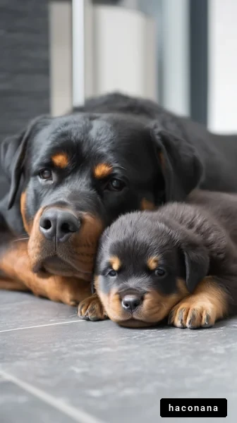 親子のロットワイラー