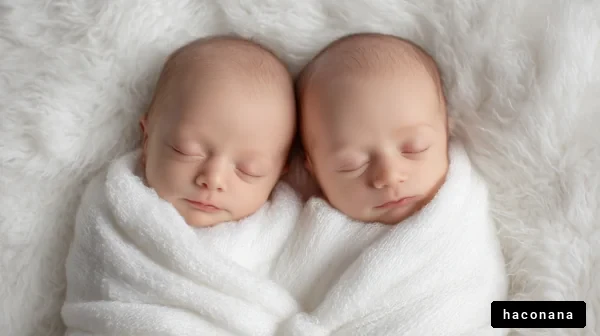 眠る双子の赤ちゃん