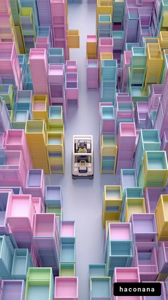 カラフルな倉庫の風景