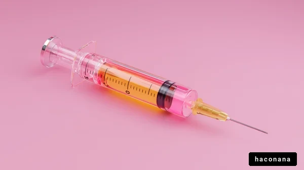 注射器と液体の画像