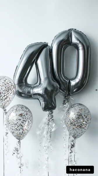 40歳の誕生日祝いのバルーン