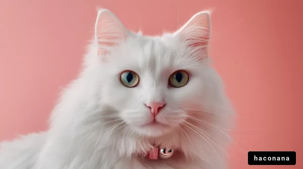 可愛い白い猫のポートレート