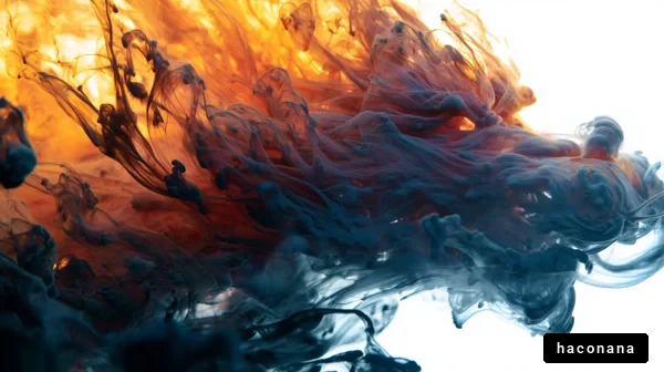 色彩の流動的なアート