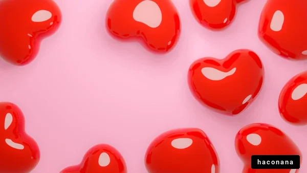 赤いハートの背景
