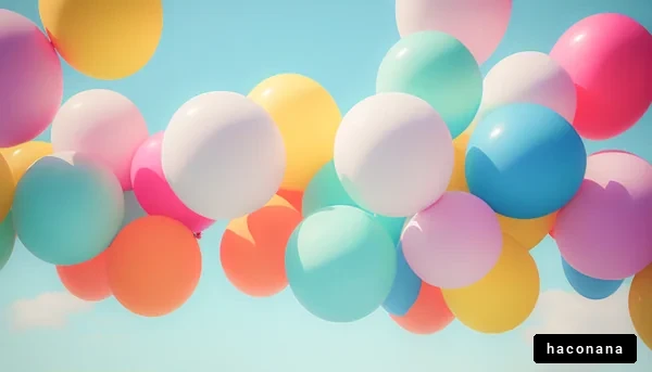 カラフルな風船の空