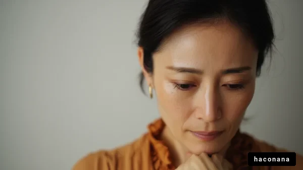 考え込む女性のポートレート