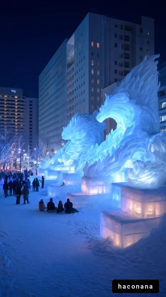 幻想的な氷の彫刻