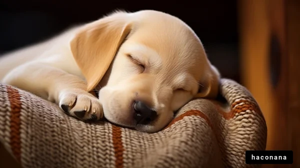 眠る子犬の愛らしさ