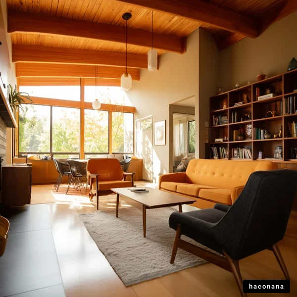 明るいリビングルームの風景