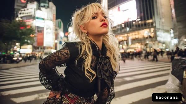 都市の夜景とファッション