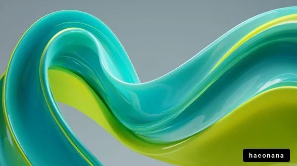 流れる色彩の抽象アート