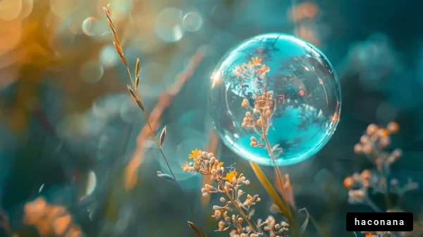 水滴につつまれた花