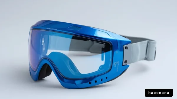 青いゴーグルの画像