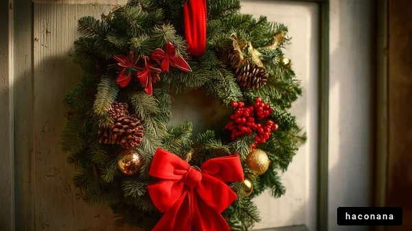 クリスマスリースの装飾