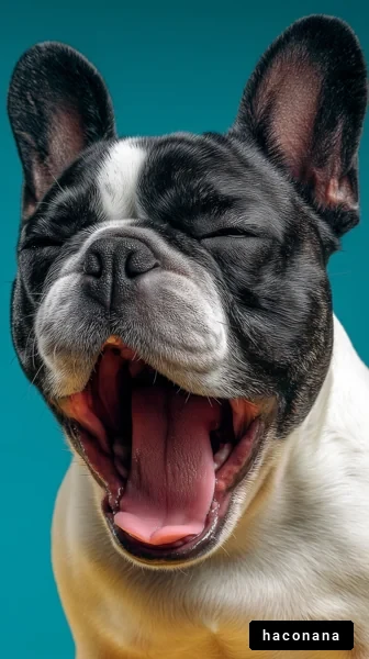フレンチブルドッグのあくび