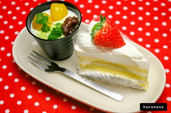 甘いデザートの盛り合わせ