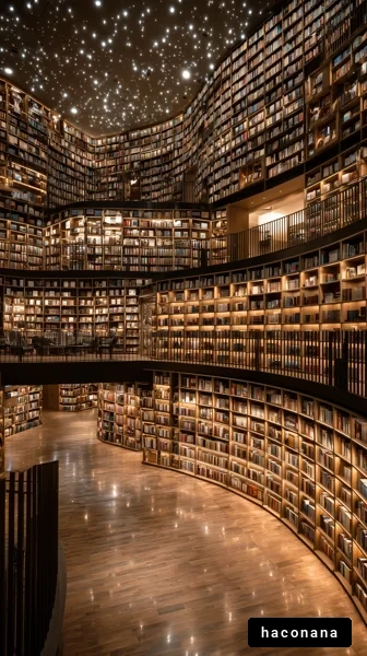 美しい図書館の内部