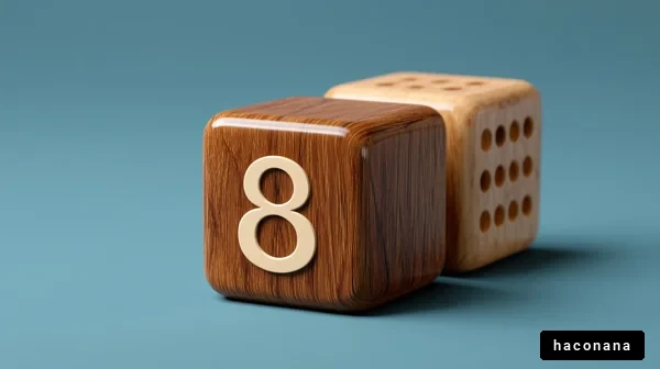 木製のサイコロと数字