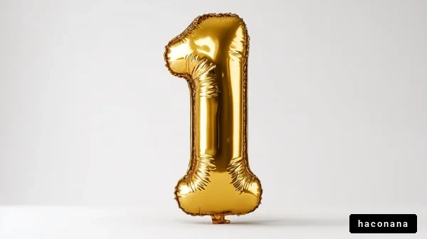 ゴールドのバルーンナンバー1