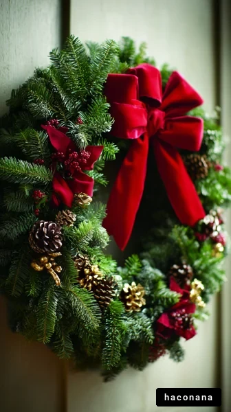 クリスマスの装飾リース