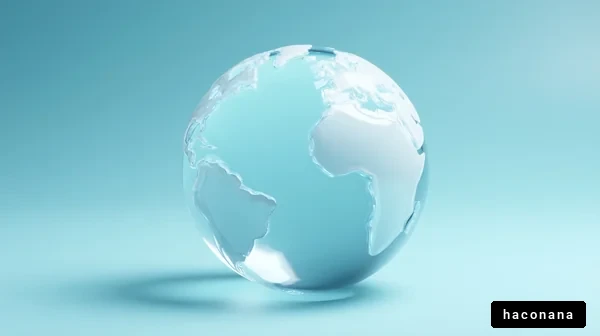 透明な地球儀のイメージ