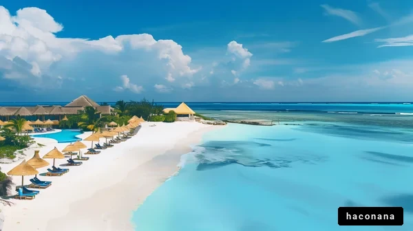 青い海と白い砂浜の楽園