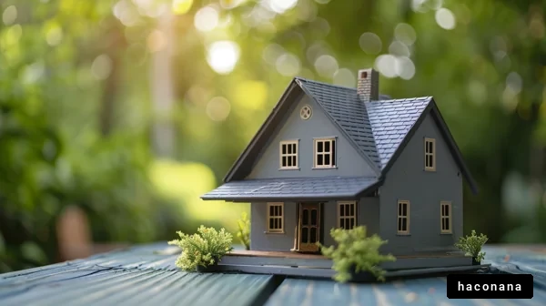 緑豊かな家の模型