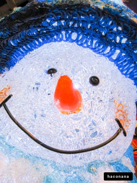 雪だるまの可愛らしい表情