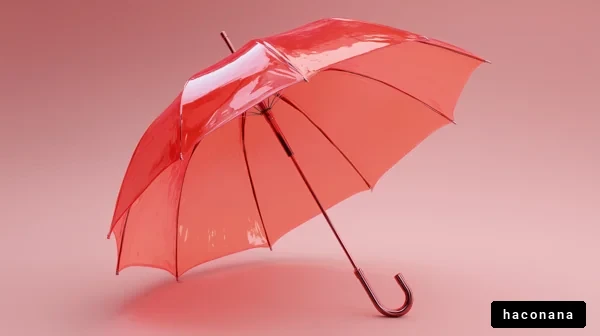 赤い傘の美しいデザイン