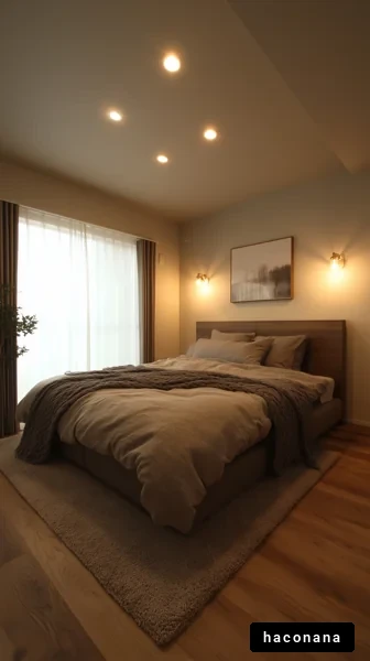 モダンな寝室の景色