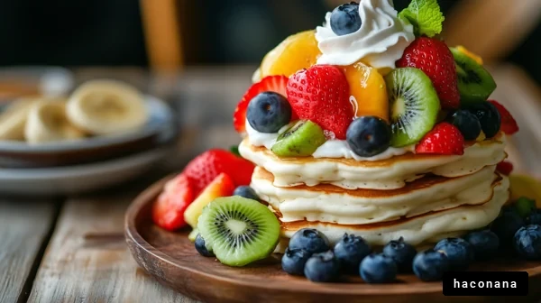 フルーツたっぷりパンケーキ