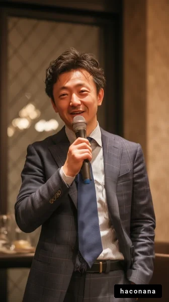 ビジネスイベントでのスピーチ