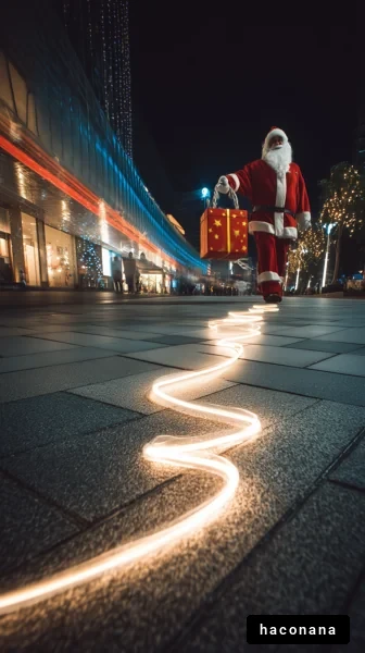 クリスマスの夜の風景