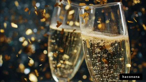 シャンパンで祝う瞬間