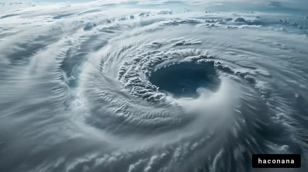 渦巻く雲と気象現象