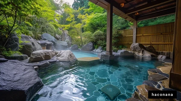 自然に囲まれた露天風呂